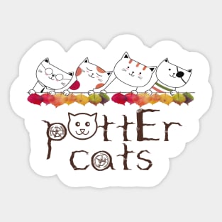 potter cats Sticker